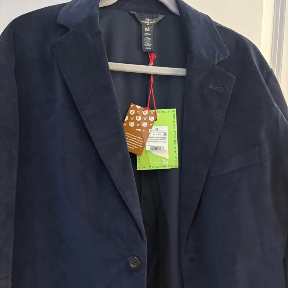 Mens Navy Velvet Blazer - Men's Classic Tailored Jacket NWT